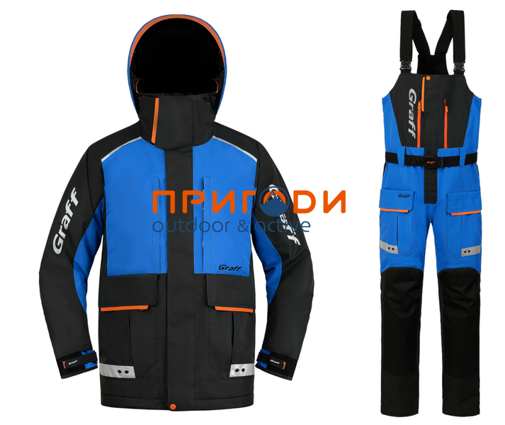 Комплект риболовний FLOAT GUARD (поплавок) зимовий до -15*С Edition 3.0 - блакитний-сірий - M - 176-182 215-OB-15 фото