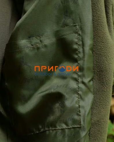 Флісова олімпійка на підкладці Hubertus оливкова - S 10823639/315 фото