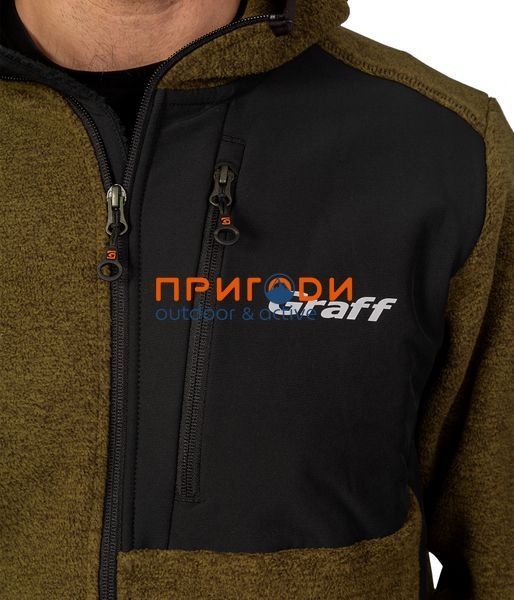 Комплект флісовий з трикотажними вставками оливковий\чорний- M 233-P-BL-13/233-P-SP-13 фото
