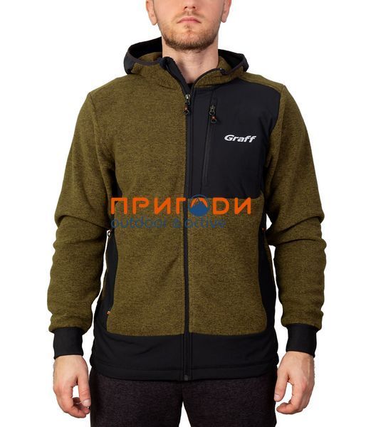 Комплект флісовий з трикотажними вставками оливковий\чорний- M 233-P-BL-13/233-P-SP-13 фото