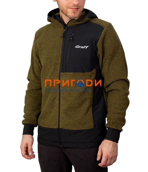 Комплект флісовий з трикотажними вставками оливковий\чорний- M 233-P-BL-13/233-P-SP-13 фото