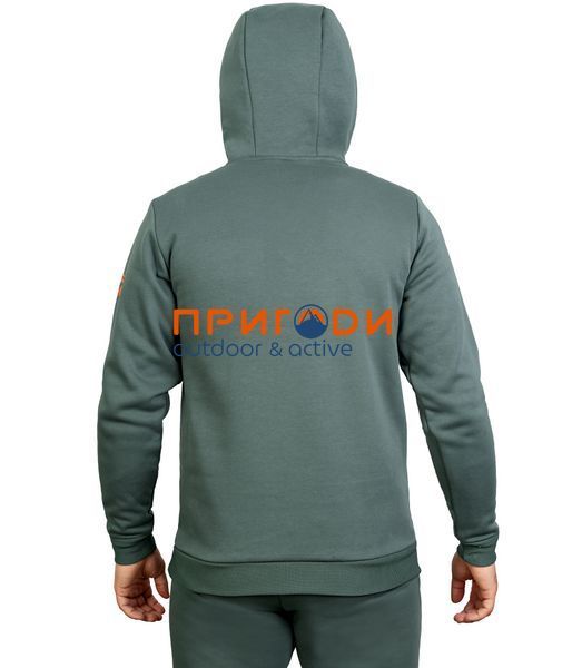 Костюм флісовий худі і штани сіро-зелений - M 232-BL-SP фото