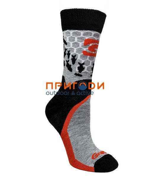 Шкарпетки утеплені з вовни меріноса Trekking Light - коричнево-оливковий - 43-46 059 фото