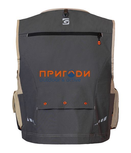 Жилет рибальський мембранний BRATEX - сірий/оранж - M 329-B-1 фото