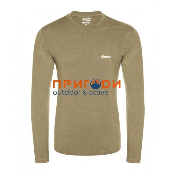 Термофутболка з довг.рукавом MERINO Light - світло-бежевий - XL 919/920 фото
