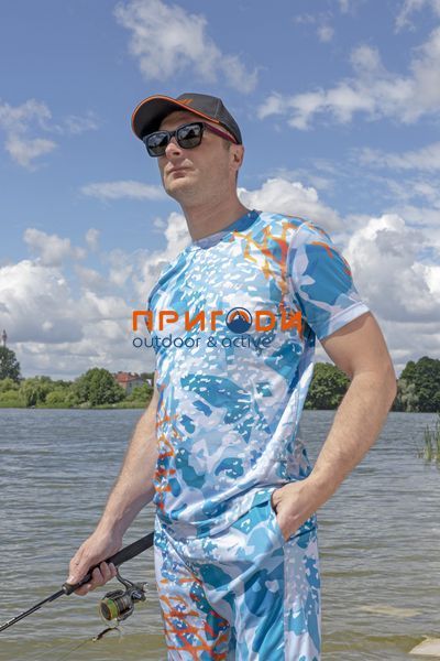Футболка серія Solar Climate UPF50 синій/блакит/оранж - XS 963-CL-2 фото