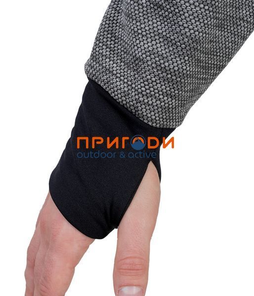 Кофта трикотажна на мікрофлісі - сірий меланж - M 223-P-BL-8 фото