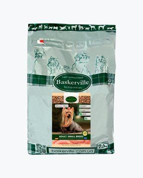 Сухий корм суперпреміум класу для дорослих собак дрібних порід Baskerville Adult Small Breed упаковка 7,5 кг BS-03 фото